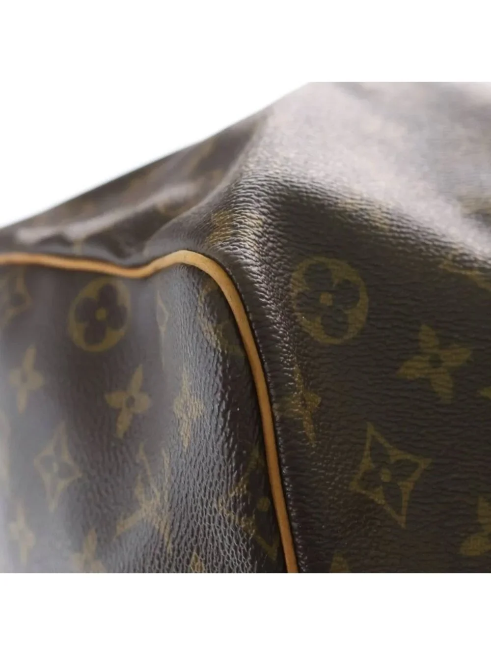 Louis Vuitton Monogram Keepall 60 Boston Bag Brown Leather